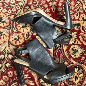 Via Spiga black  open toe heels size 11
